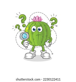 the cactus searching illustration. character vector