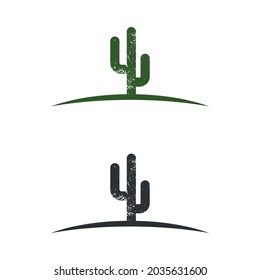 Plantilla de logotipo de vectores de iconos de conjunto de cactus