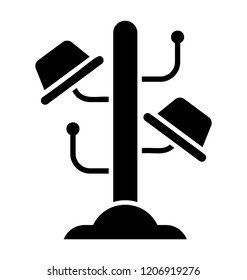 
A cactus shape stand with caps showing cloth stand icon 
