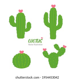 Cactus dio forma a plantas que florecen en forma de corazón. El concepto de los amantes del cultivo de cactus.
