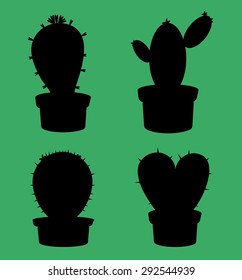 Cactus silhouette collection