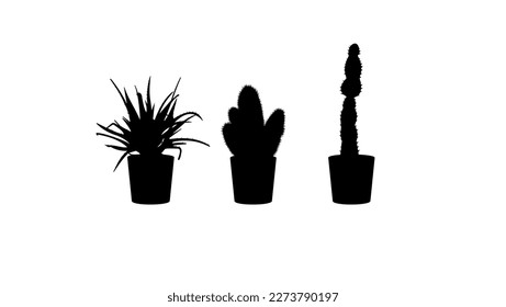 silueta de cactus, vector de alta calidad