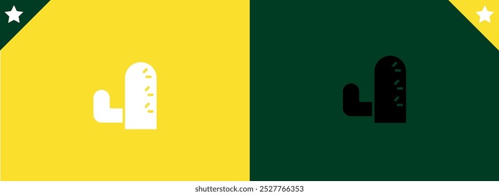 Cactus silhouette icon design vector
