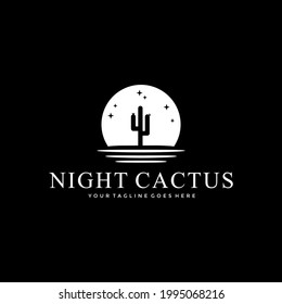 cactus silhouette logo design inspiration creative idea 