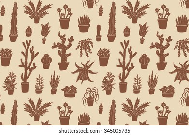 cactus silhouette pattern