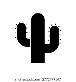 Cactus silhouette vector art Illustration