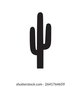 Cactus Silhouette Vector Icon Symbol – Desert Style