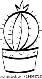 Cactus sketch vector hand drawn illustration for print or use as poster, card or T shirt