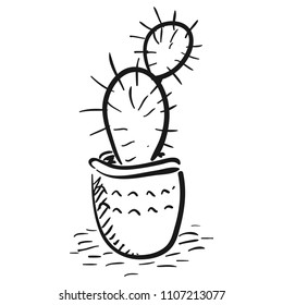 Cactus. Sketch. Vector illustration
