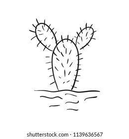 Cactus. Sketch. Vector illustration
