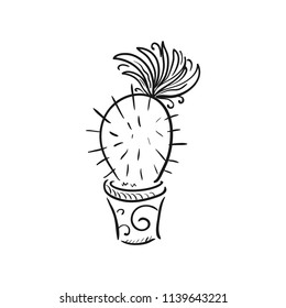 Cactus. Sketch. Vector illustration