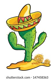 Cactus And Sombrero