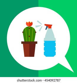 Cactus with spray bottle