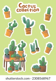 Cactus Sticker Collection - Cactus Illustration Set