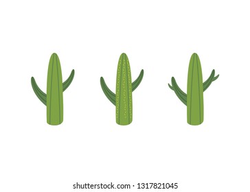 Cactus stock vectors - Vector set of bright cacti, aloe and leaves. Collection of exotic plants. Decorative natural elements are isolated on white - Cactus with flowers