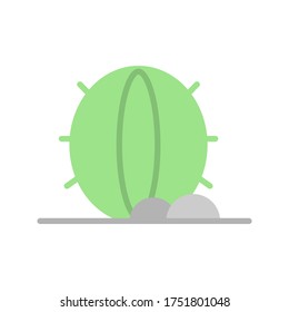 Icono de cactus y piedra. Elementos de vector de color simples de iconos de la naturaleza silvestre para ui y ux, sitio web o aplicación móvil