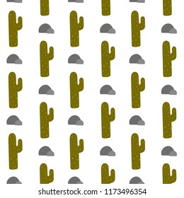 cactus and stone pattern
