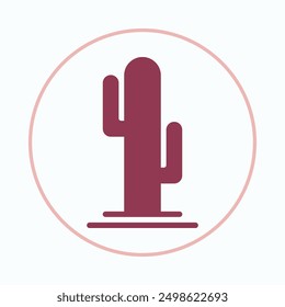 Cactus sublime trendy icon beautiful abstract vector illustration artwork colorful design