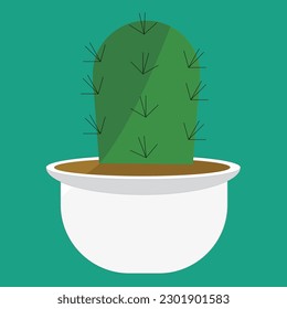 Cactus or Succulent plants collection with flower blooming in potted minimal style, Object on white background, Desert ornamental planting for home decoration and Hobbies, Set of cute shaped cactus.