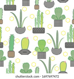 cactus succulent plants repeat pattern