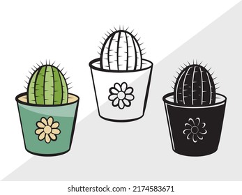 Cactus SVG Printable Vector Illustration