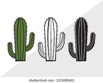 Cactus SVG Printable Vector Illustration