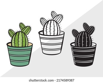 Cactus SVG Printable Vector Illustration