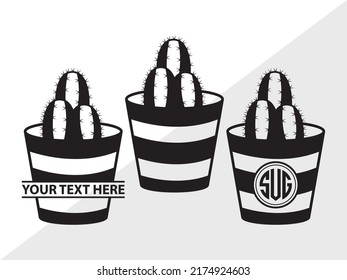 Ilustración de vectores imprimibles de Cactus SVG