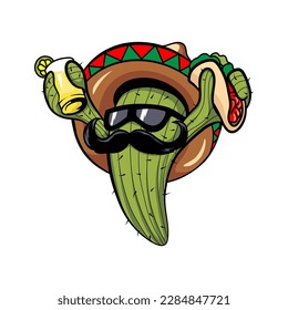 Vector de caracteres Cactus y Tacos