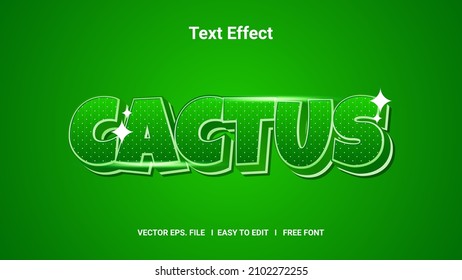 cactus Text effect with color green gradient
