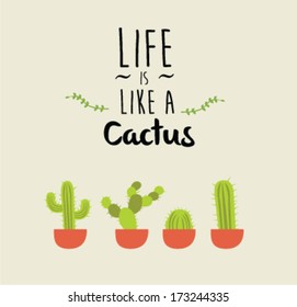 cactus with text greeting card