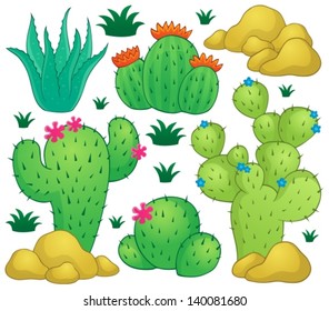 Cactus theme image 1 - eps10 vector illustration.