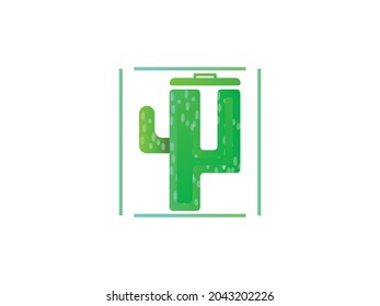 Cactus with Trash Logo design