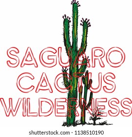 cactus tree graphic design vector art