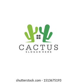 Cactus Tree Logo Design Vector