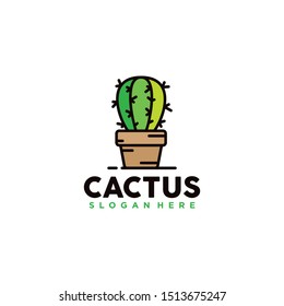 Cactus Tree Logo Design Vector