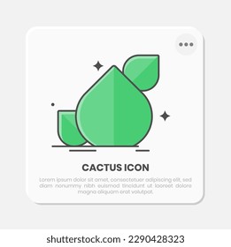 cactus tree minimalistic illustration design