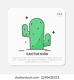 cactus tree minimalistic illustration design