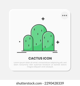 cactus tree minimalistic illustration design