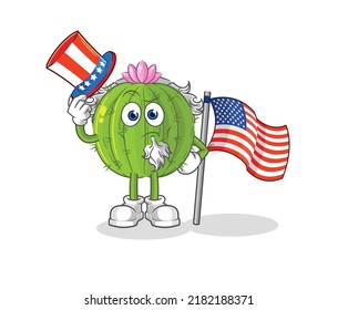 the cactus uncle sam character. cartoon mascot vector
