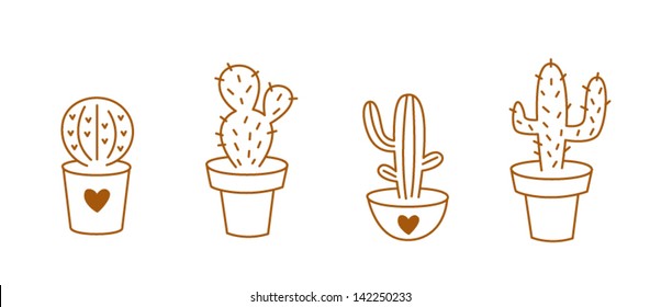 25,873 Cactus Outline Images, Stock Photos & Vectors | Shutterstock