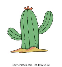 Cactus vector art with transparent background