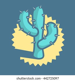 Cactus Vector Cartoon Illustration. Icon. Artwork.  Full Organized Objects In Groups. 