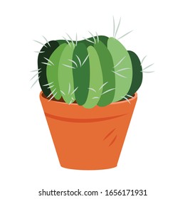 Cactus vector design, green cactus vector art and illustration isolated on white background