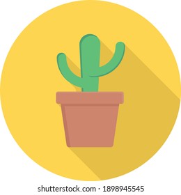 cactus vector flat colour icon