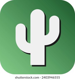 Cactus Vector Glyph Gradient Background Icon For Personal And Commercial Use.
