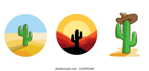 cactus vector graphic design clipart