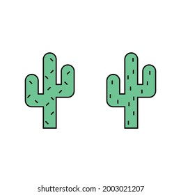 cactus vector icon for apps and web sites