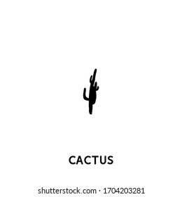 cactus vector icon. cactus black sign on white background. cactus icon for web and app