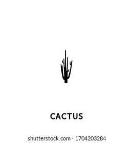 cactus vector icon. cactus black sign on white background. cactus icon for web and app